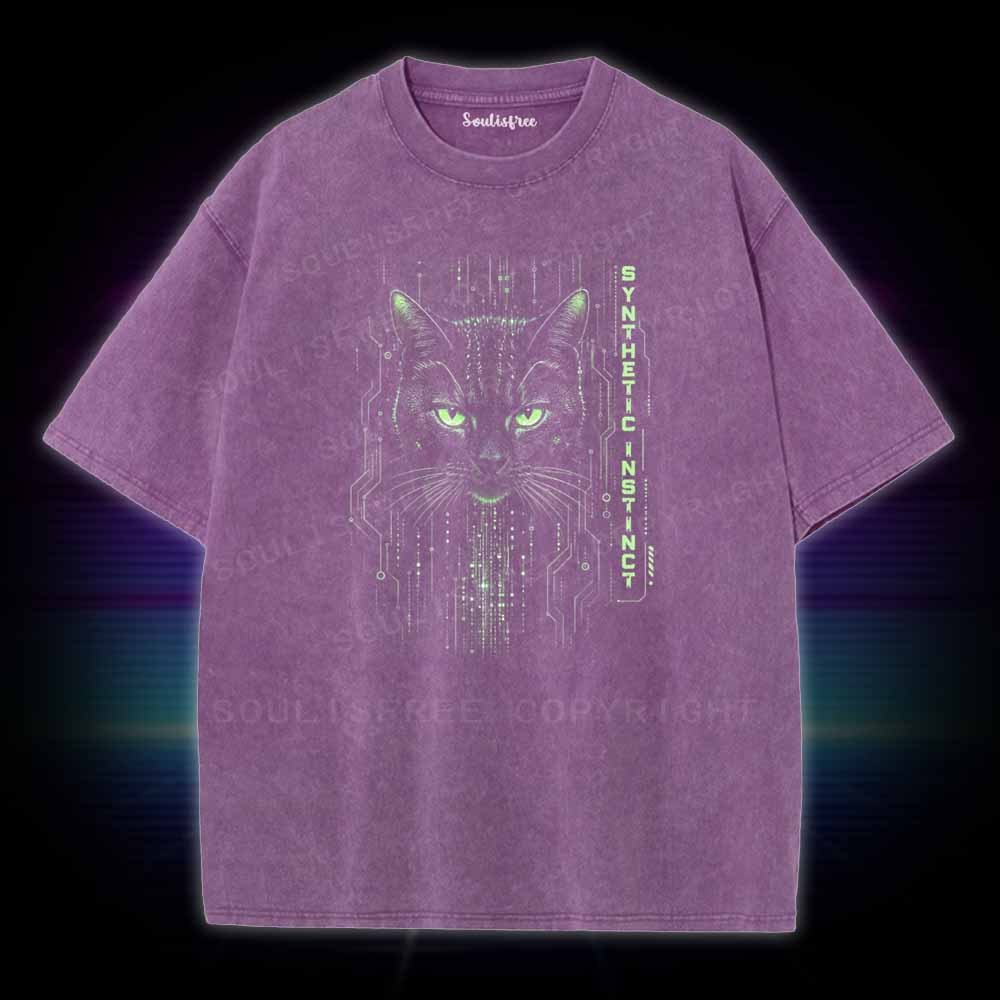 Soulisfree Matrix Black Cat Washed Tee