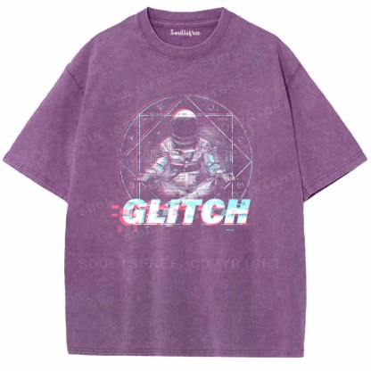 Soulisfree  Glitch Astronaut Meditation Washed Tee