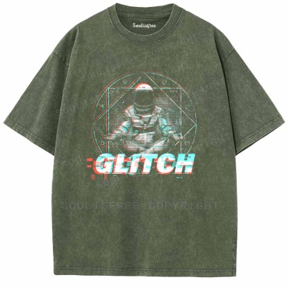 Soulisfree  Glitch Astronaut Meditation Washed Tee