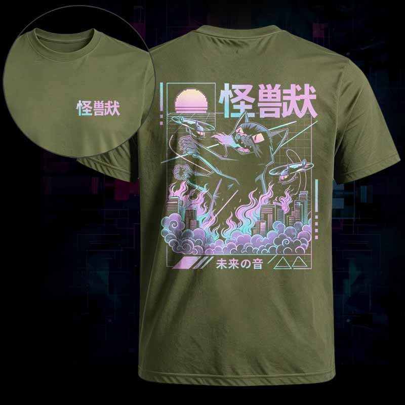 Soulisfree  Monster Cat City Attack Classic Tee