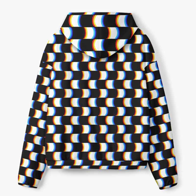 Soulisfree Optical Glitch All-Over Print Hoodie