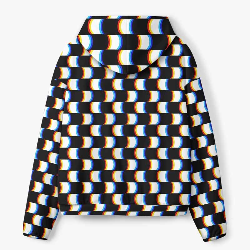 Soulisfree Optical Glitch All-Over Print Hoodie