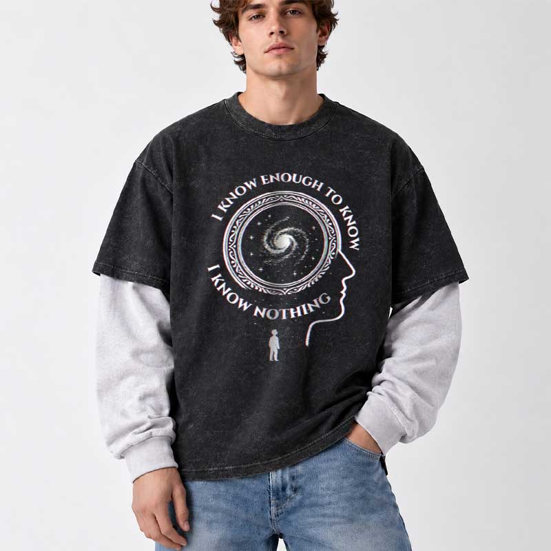 Soulisfree  The Spiral of Knowing Nothing Layered Long Sleeve Tee