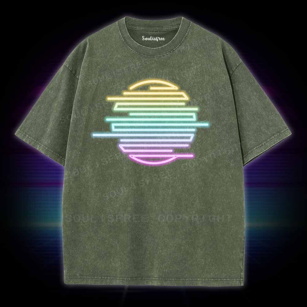 Soulisfree Glorp Retro Vaporwave Sun Washed Tee