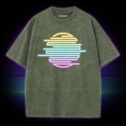 Soulisfree Glorp Retro Vaporwave Sun Washed Tee