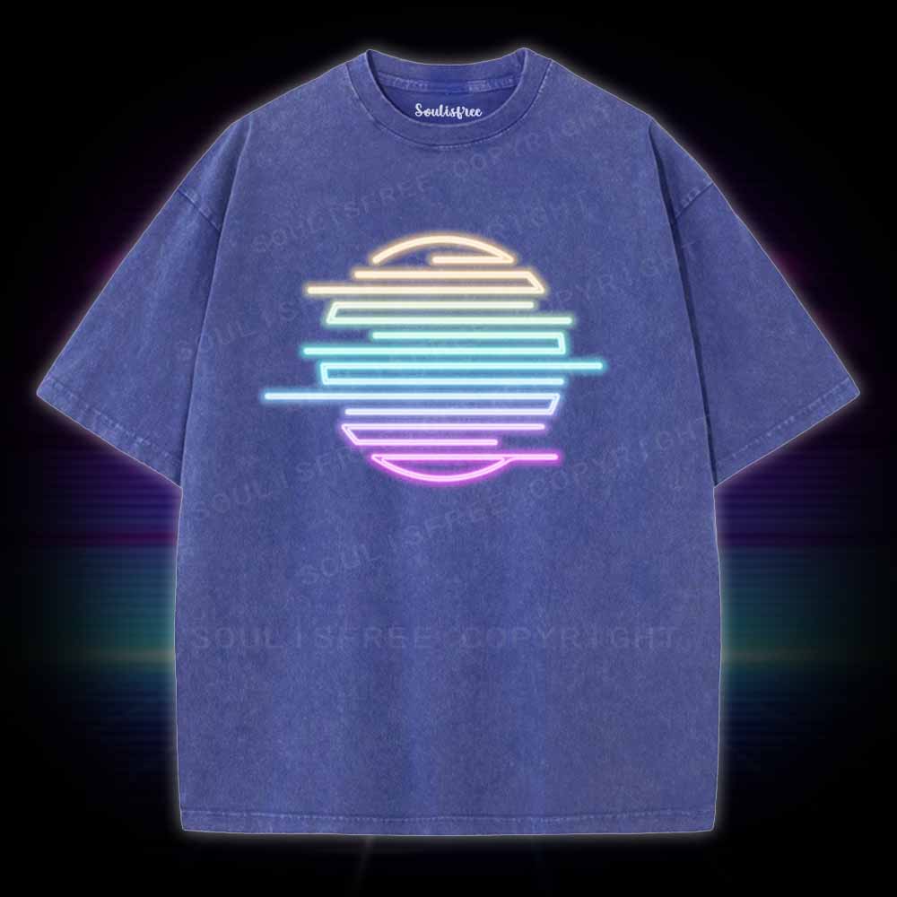 Soulisfree Glorp Retro Vaporwave Sun Washed Tee