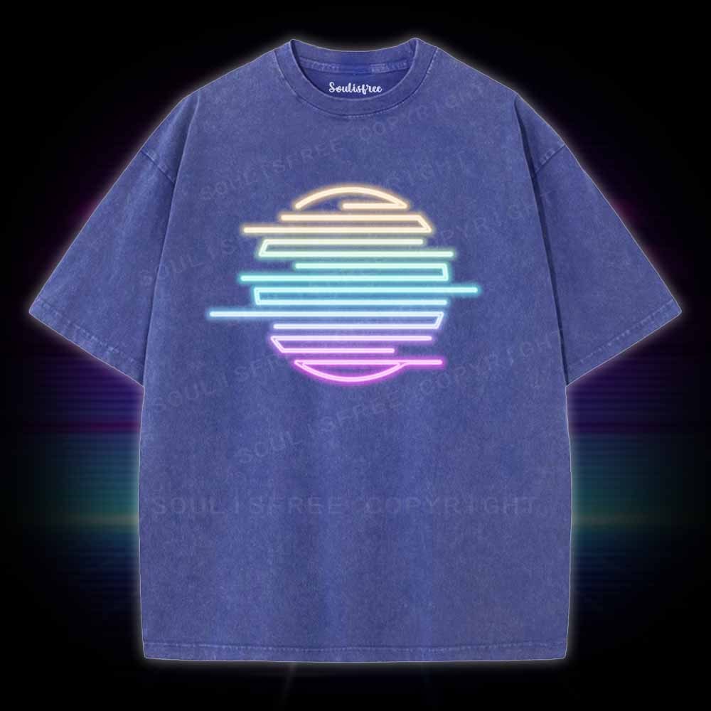 Soulisfree Glorp Retro Vaporwave Sun Washed Tee