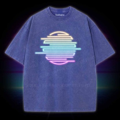 Soulisfree Glorp Retro Vaporwave Sun Washed Tee