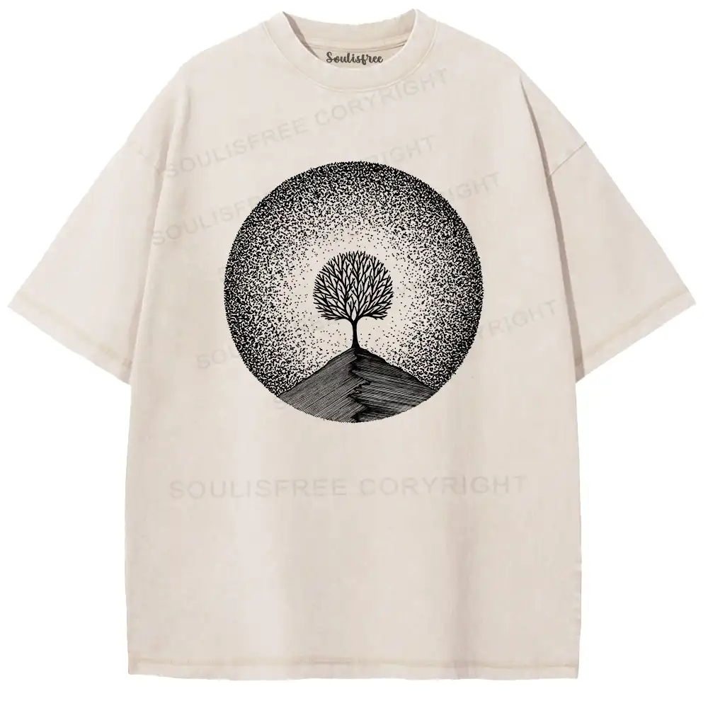 Mountain Range Washed Space T-shirt