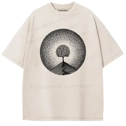 Mountain Range Washed Space T-shirt