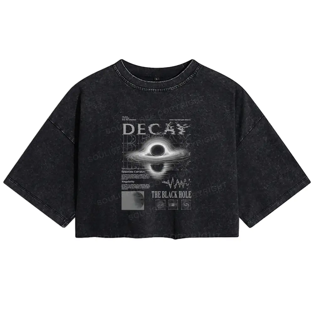 Decay - Into The Unknown Washed Crop T-shirt