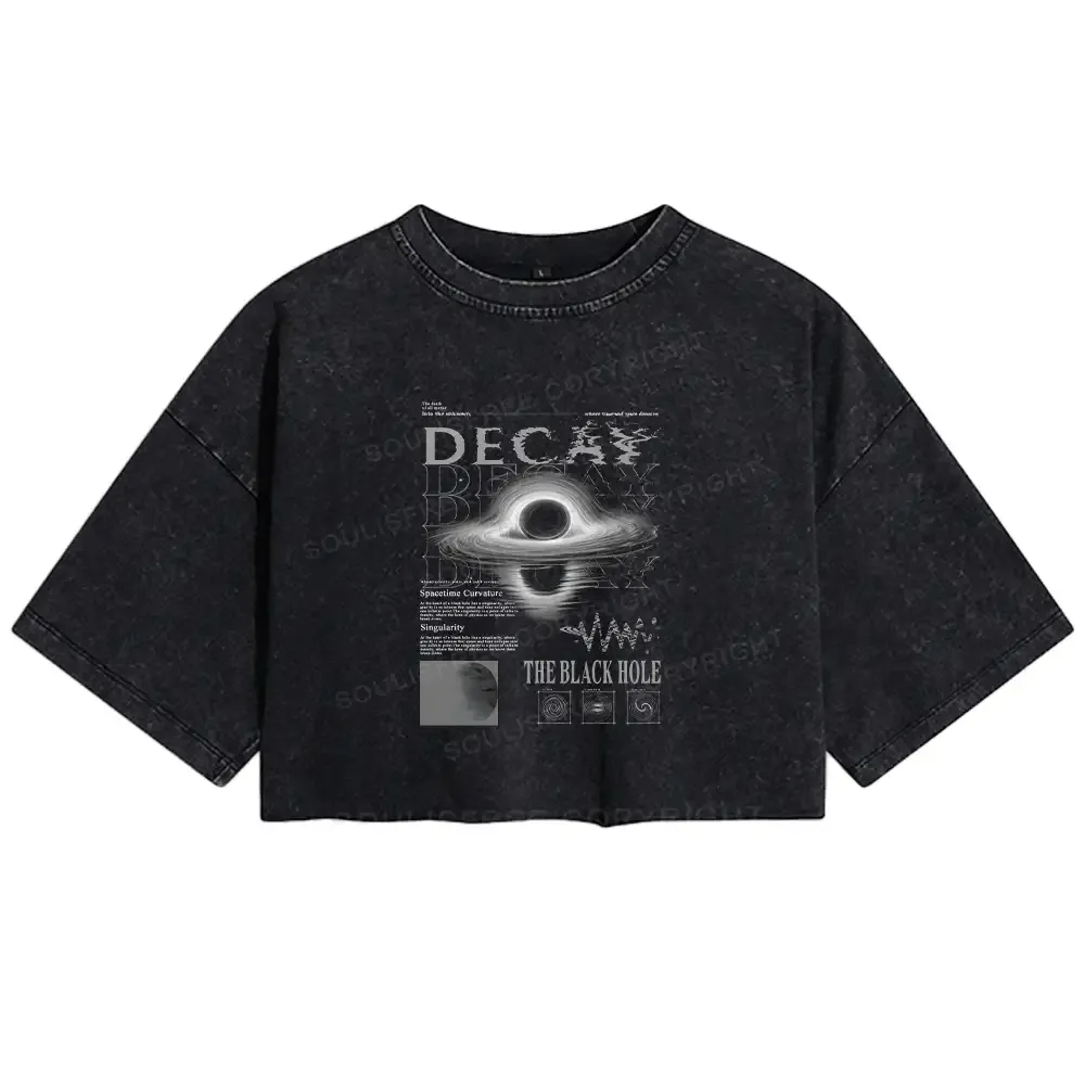 Designed Decay - Into The Unknown Washed Crop T-shirt