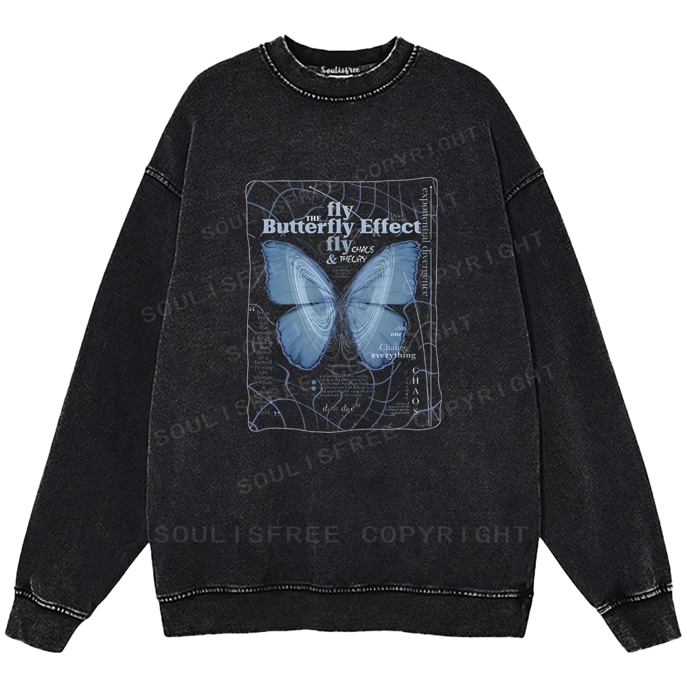 Butterfly Effect Washed Sweatshirts