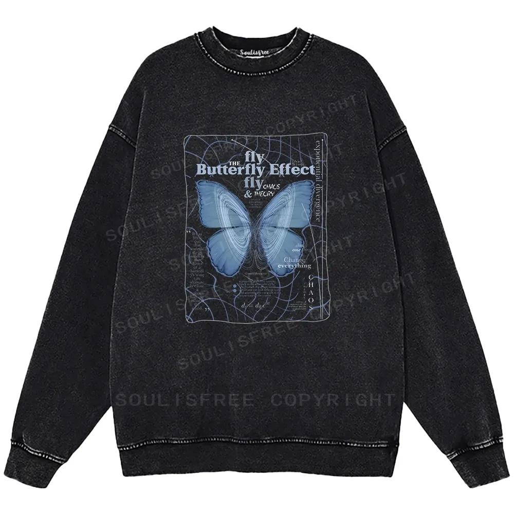 Butterfly Effect Washed Sweatshirts