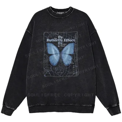 Butterfly Effect Washed Sweatshirts