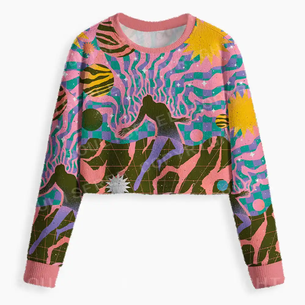 Dystopia Cropped Ugly Christmas Sweater