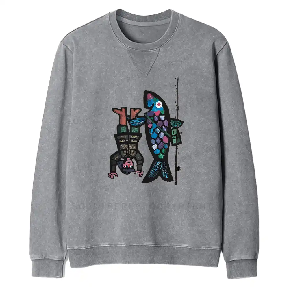Fishing For Man's Fish Fit Washed Sweatshirt