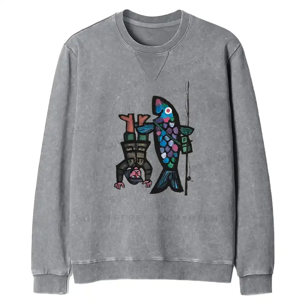 Fishing For Man's Fish Fit Washed Sweatshirt