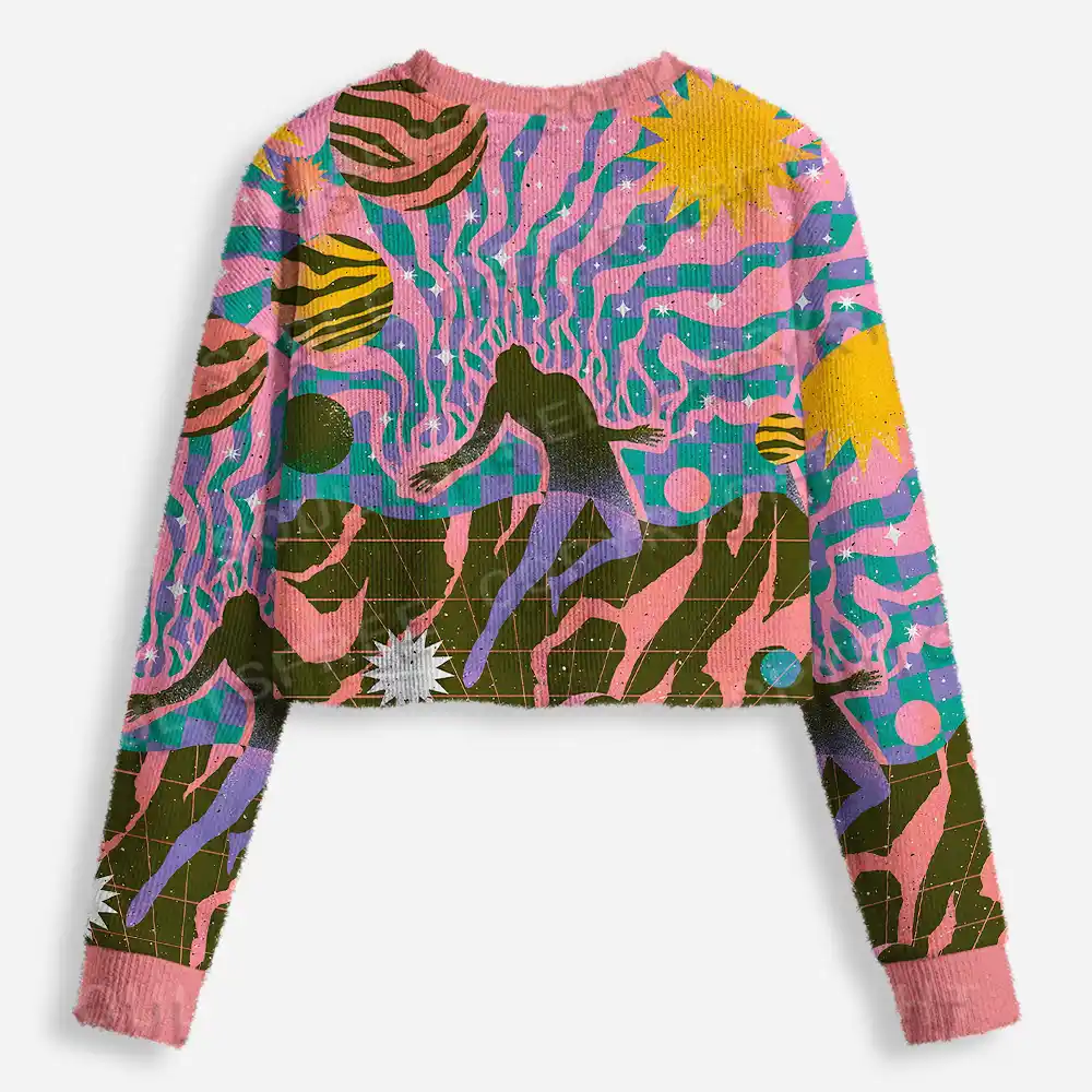 Dystopia Cropped Ugly Christmas Sweater