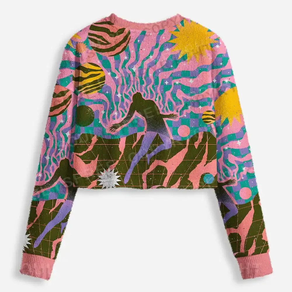 Dystopia Cropped Ugly Christmas Sweater