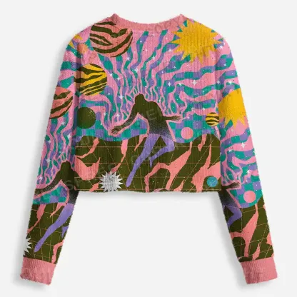 Dystopia Cropped Ugly Christmas Sweater