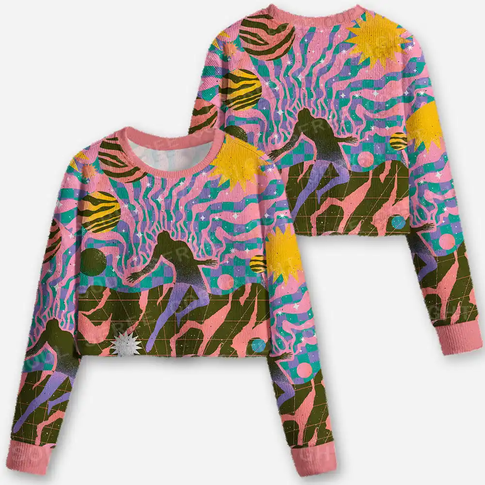 Dystopia Cropped Ugly Christmas Sweater