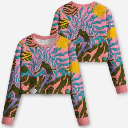 Dystopia Cropped Ugly Christmas Sweater