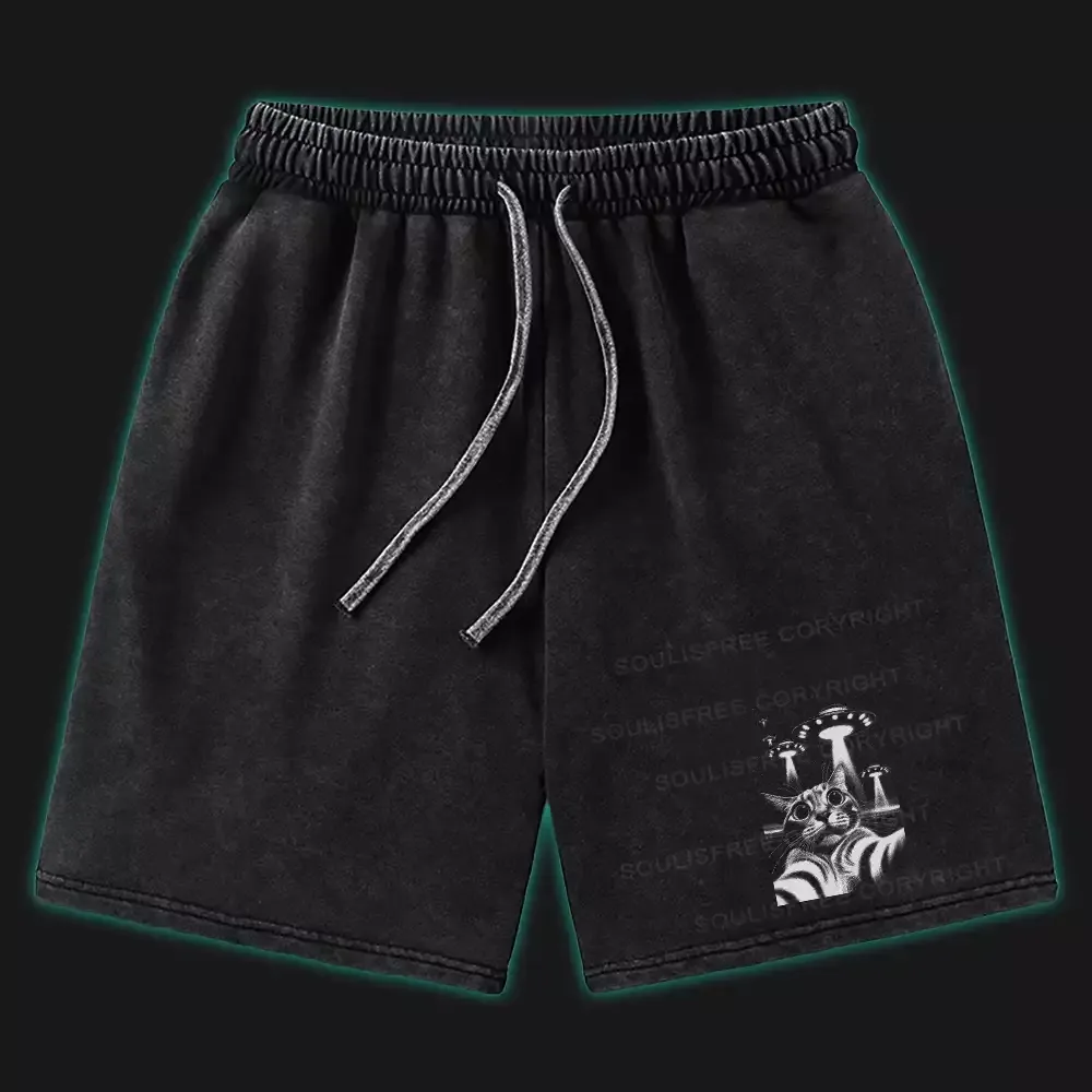 Designed They Come For Cat Washed Shorts