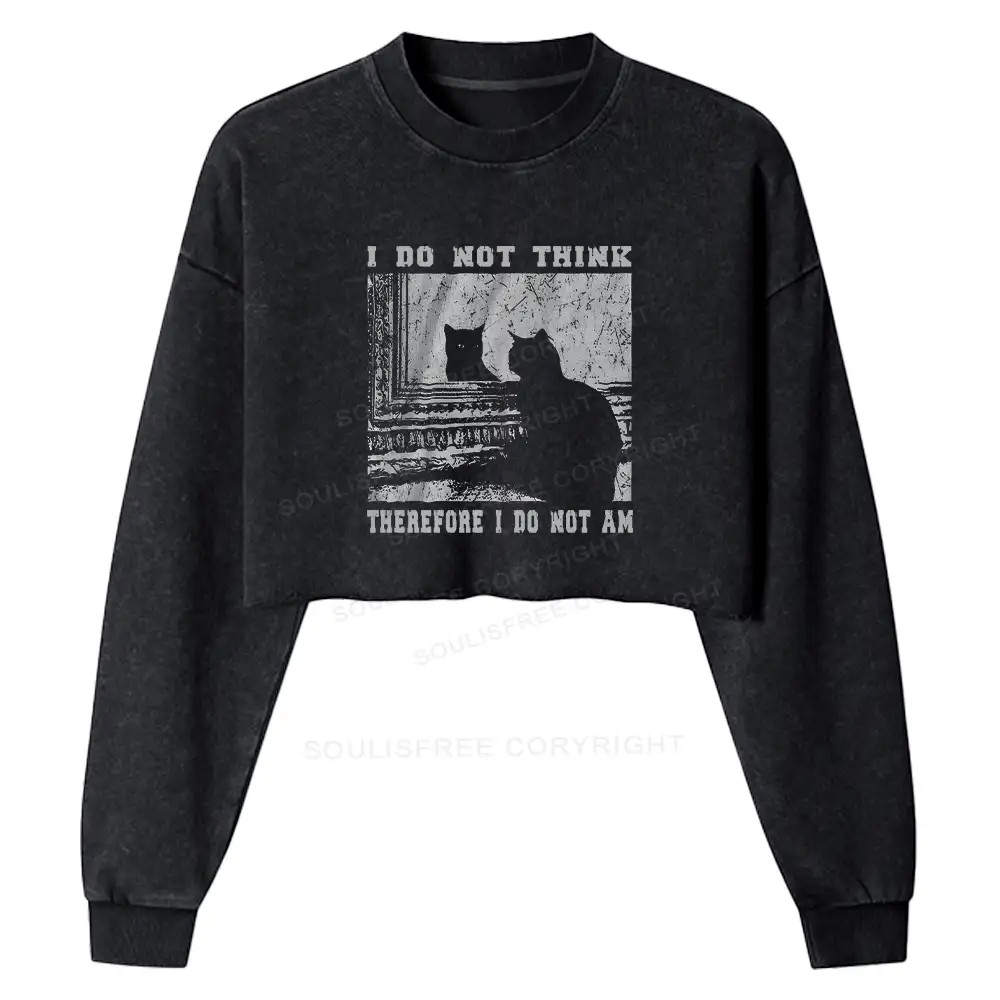 The Road Not Chosen Washed Cropped Sweatshirt