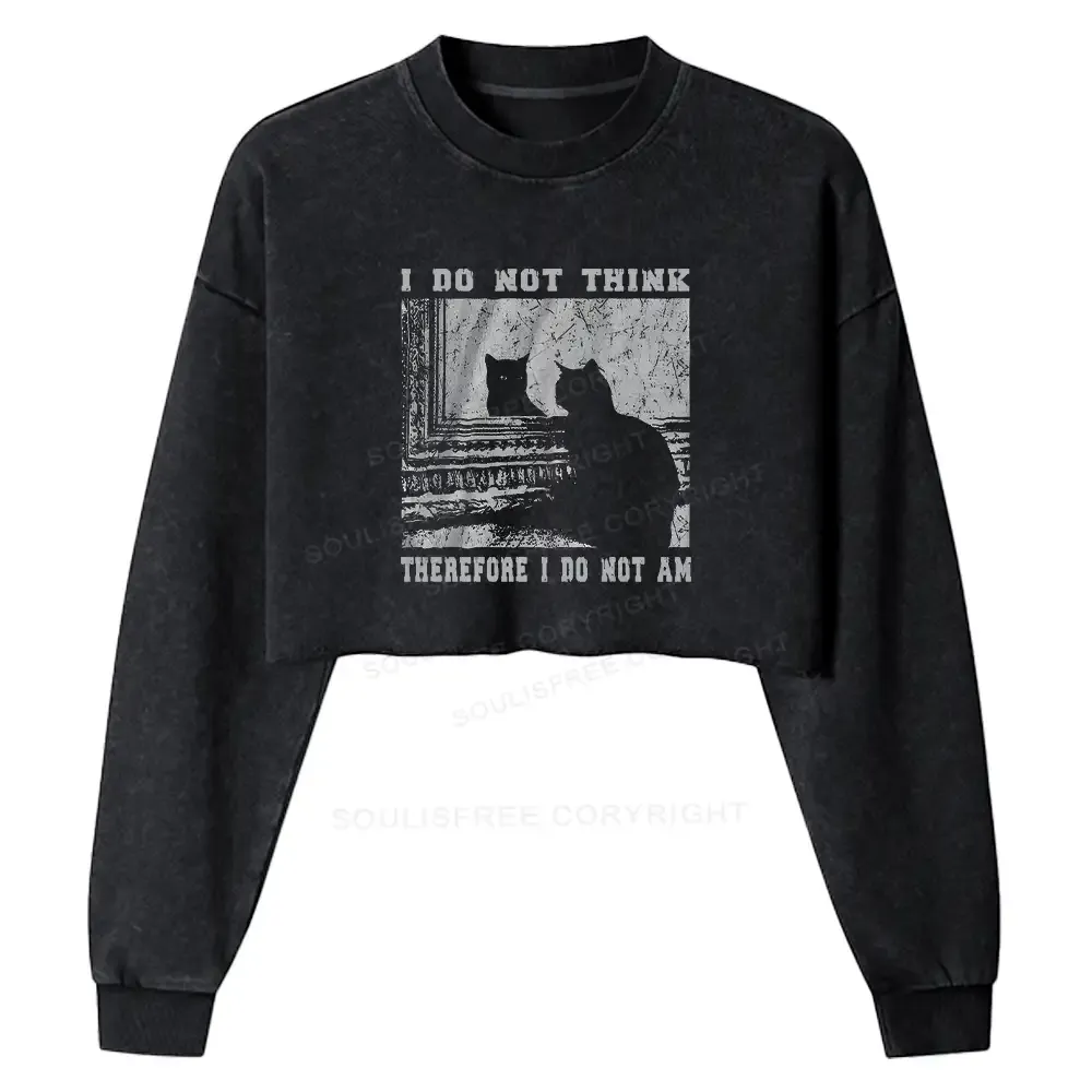 Designed The Road Not Chosen Washed Cropped Sweatshirt