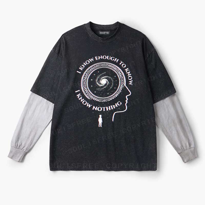 Soulisfree  The Spiral of Knowing Nothing Layered Long Sleeve Tee