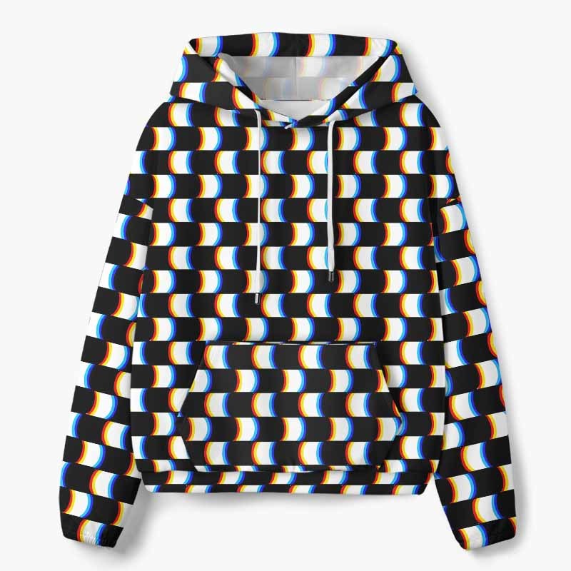 Soulisfree Optical Glitch All-Over Print Hoodie