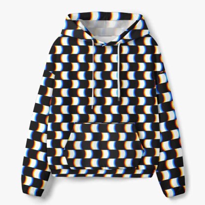 Soulisfree Optical Glitch All-Over Print Hoodie