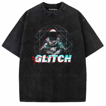 Soulisfree  Glitch Astronaut Meditation Washed Tee