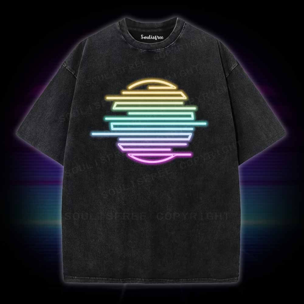 Soulisfree Glorp Retro Vaporwave Sun Washed Tee