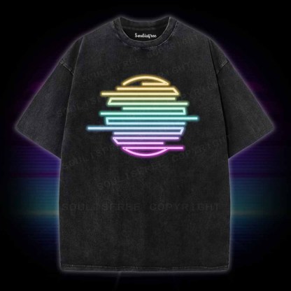 Soulisfree Glorp Retro Vaporwave Sun Washed Tee