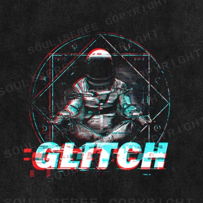 Soulisfree  Glitch Astronaut Meditation Washed Tee