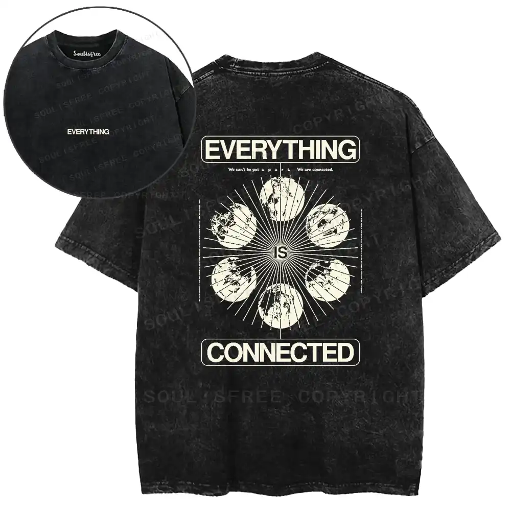 Psychic Interconnection Occult Washed T-shirt