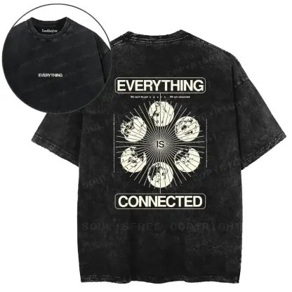 Psychic Interconnection Occult Washed T-shirt