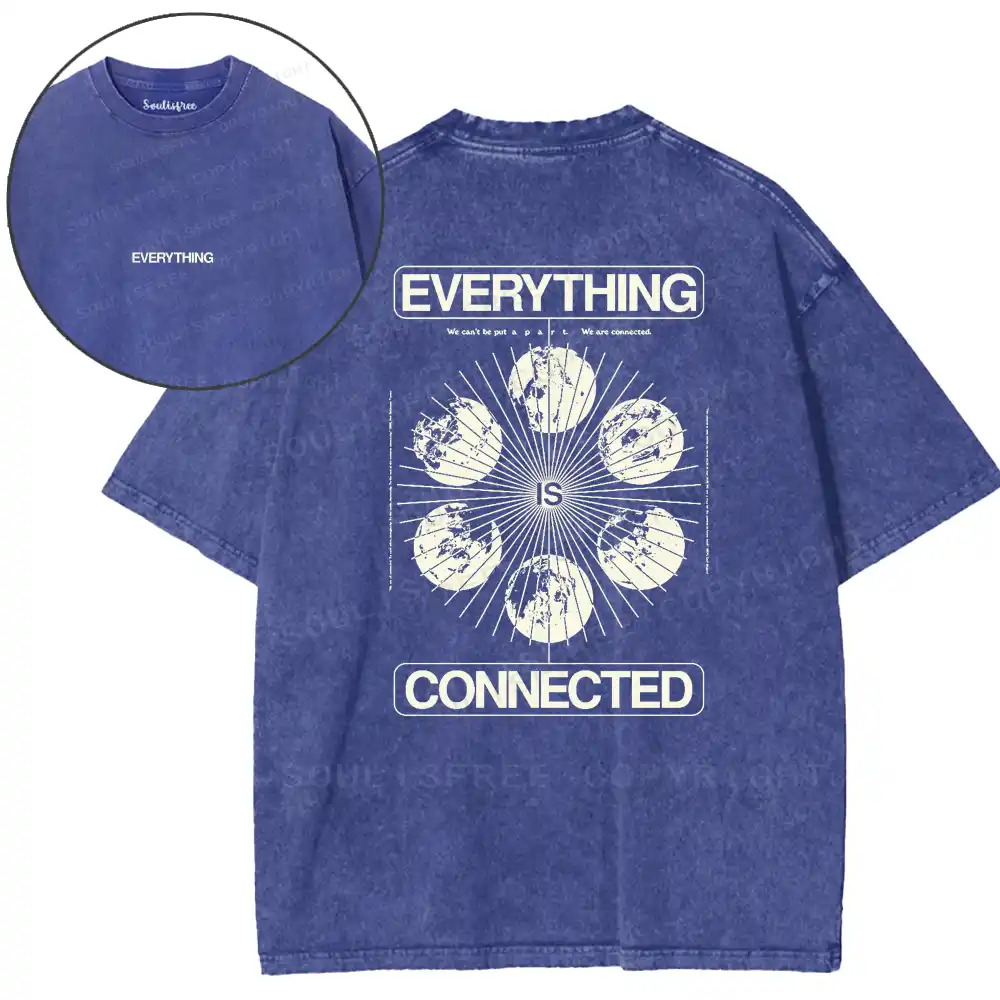 Psychic Interconnection Occult Washed T-shirt