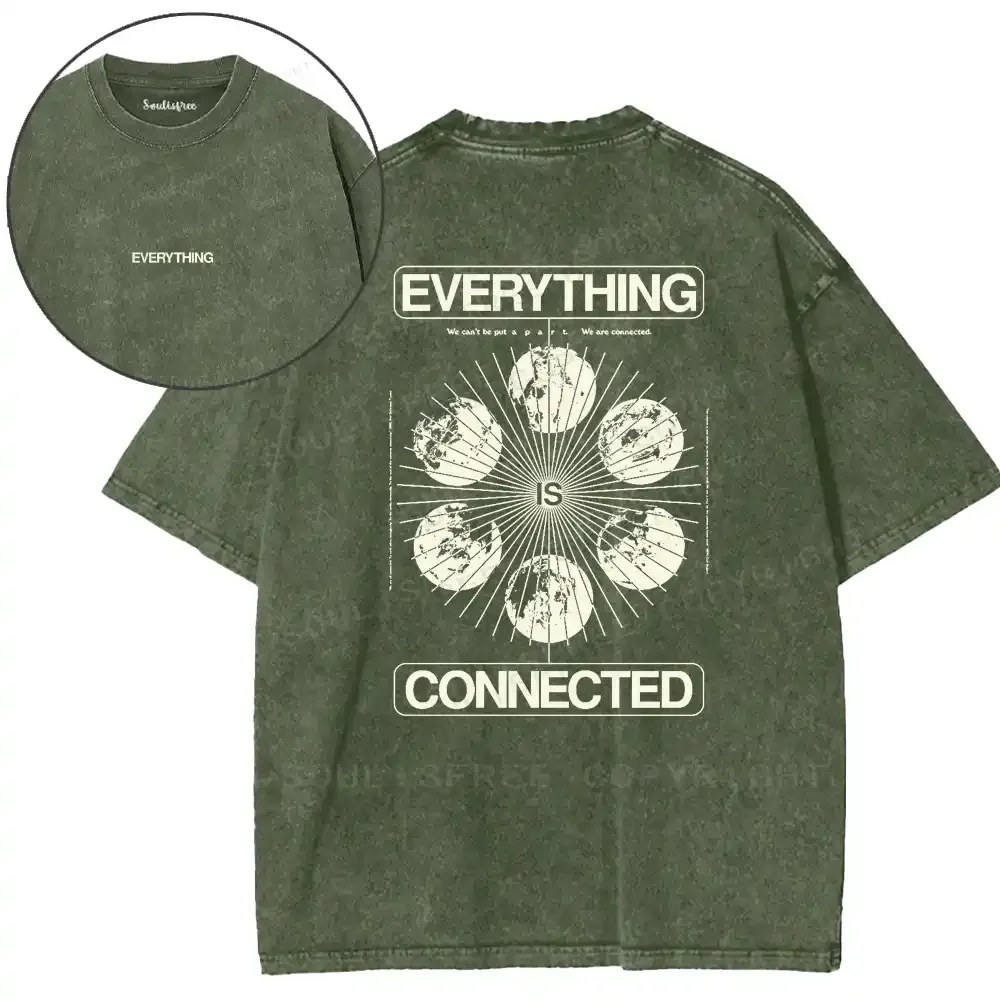 Psychic Interconnection Occult Washed T-shirt