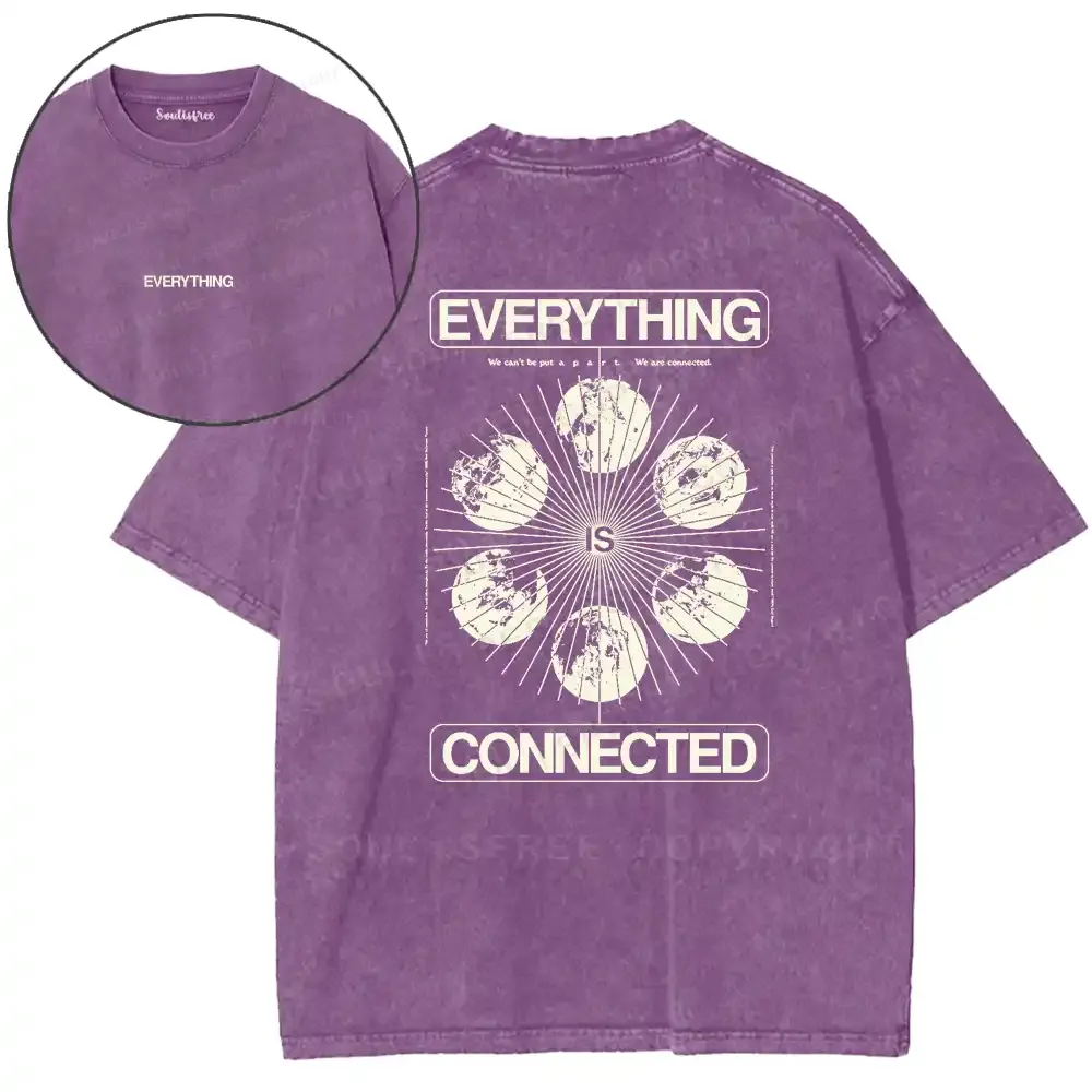 Psychic Interconnection Occult Washed T-shirt