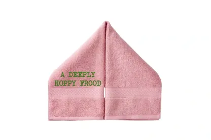 A Deeply Hoppy Frood Embroidered Hand Towel