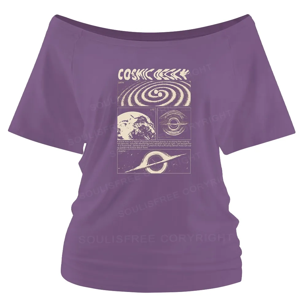 Designed Universe Collapse Off Shoulder Top