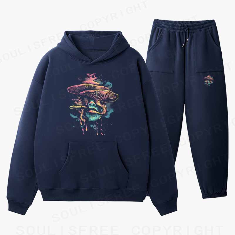 Soulisfree Mycelium Of The Mind Cotton Fleece Hoodie Set