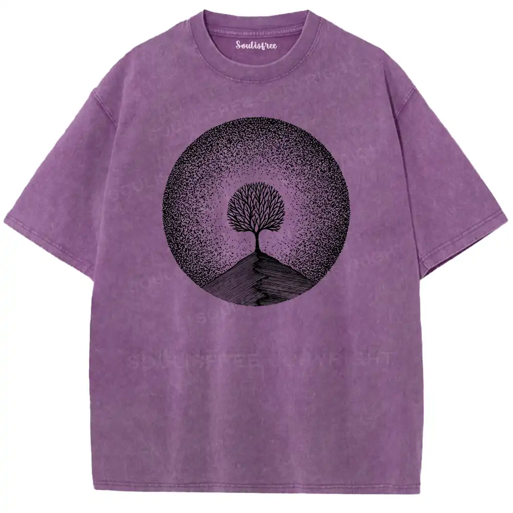 Mountain Range Washed Space T-shirt