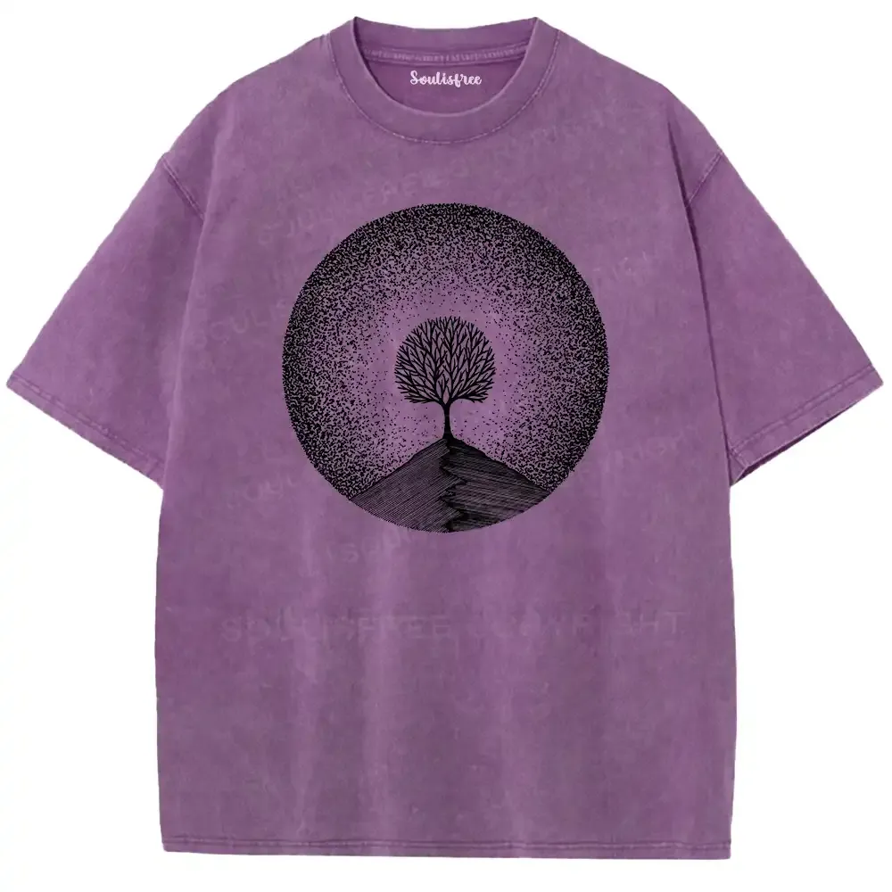 Mountain Range Washed Space T-shirt