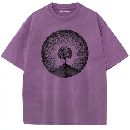 Mountain Range Washed Space T-shirt
