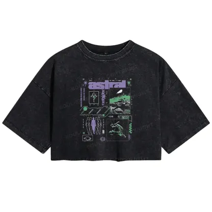 Be The Master Of Your Own Life Washed Crop T-shirt