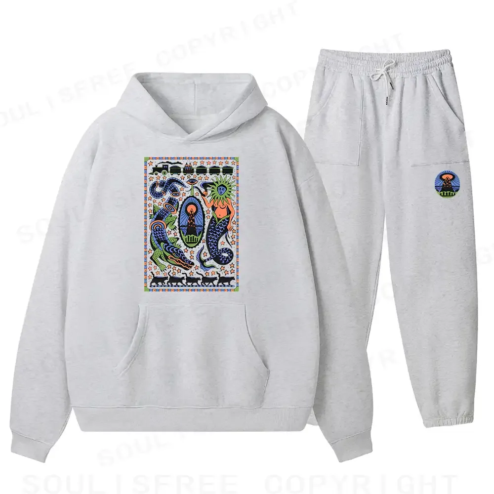 Designed Mysterious Place Fleece Hoodie Set
